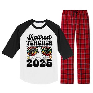 Retired Teacher Class Of 2025 School Retirement Funny Raglan Sleeve Pajama Set