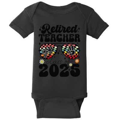 Retired Teacher Class Of 2025 School Retirement Funny Baby Bodysuit