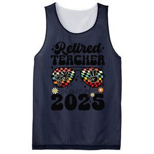 Retired Teacher Class Of 2025 School Retirement Funny Mesh Reversible Basketball Jersey Tank