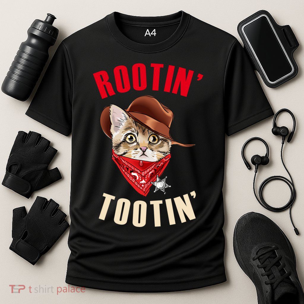 Rootin' Tootin' Cowboy Cat Meme Performance Shirt