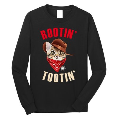 Rootin' Tootin' Cowboy Cat Meme Long Sleeve Shirt