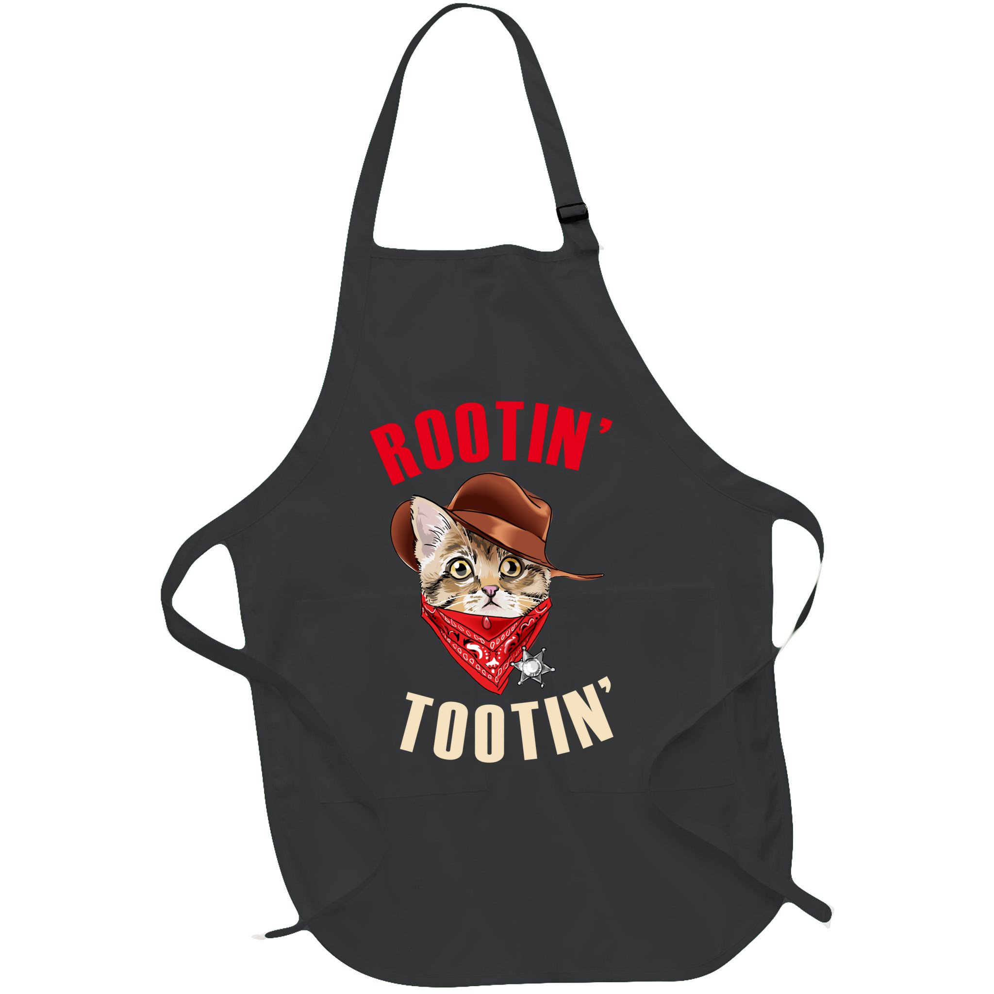 Rootin' Tootin' Cowboy Cat Meme Apron