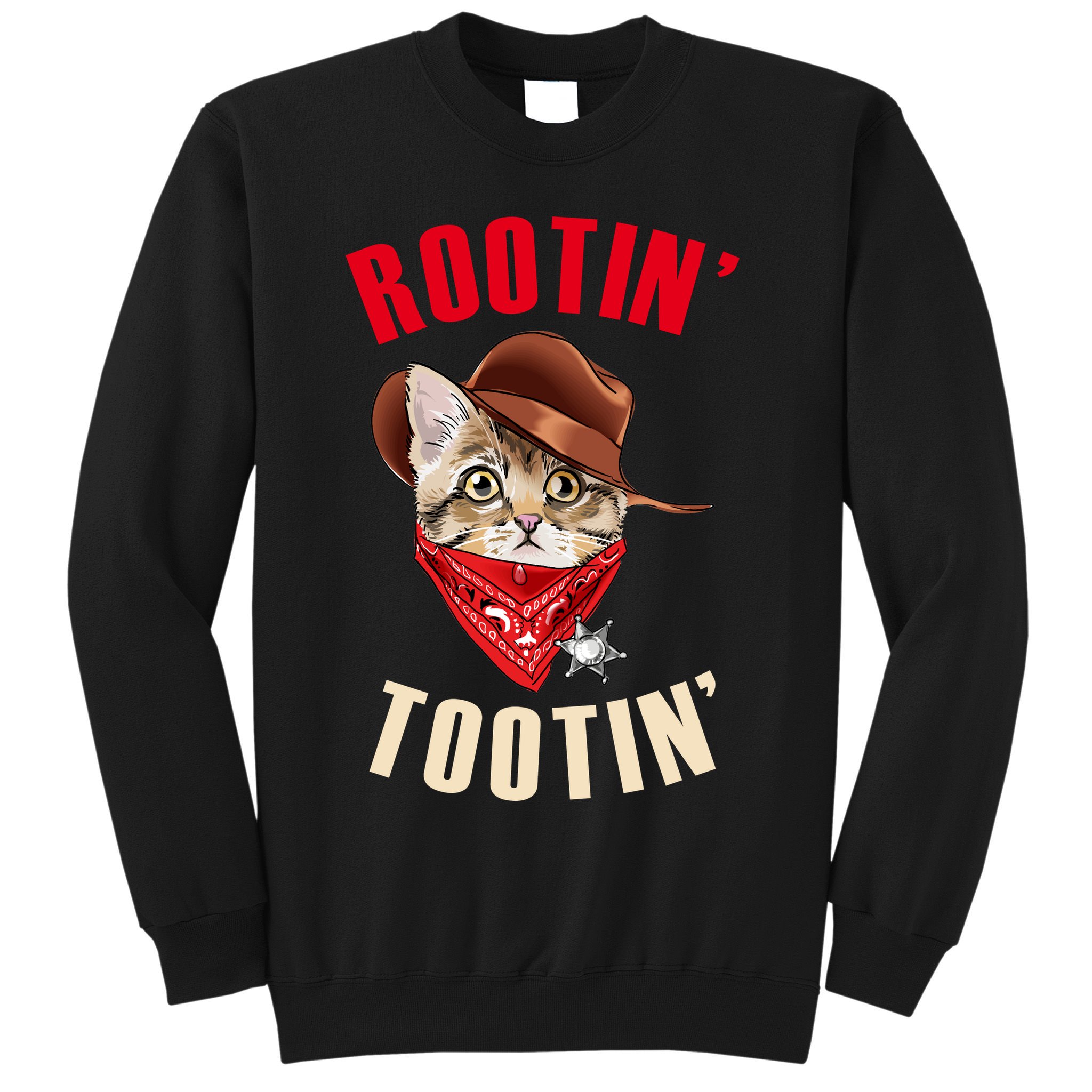 Rootin' Tootin' Cowboy Cat Meme Sweatshirt