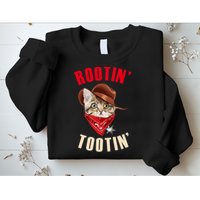 Rootin' Tootin' Cowboy Cat Meme Sweatshirt