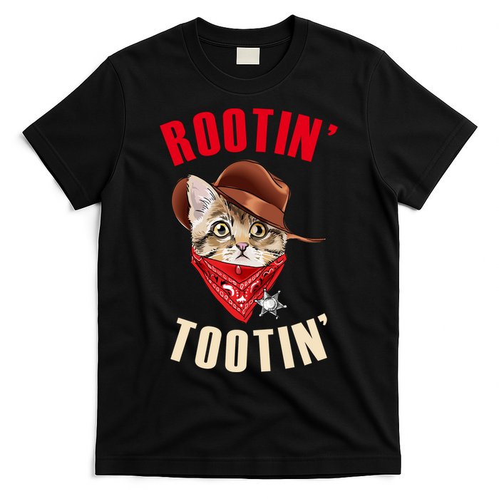 Rootin' Tootin' Cowboy Cat Meme T-Shirt