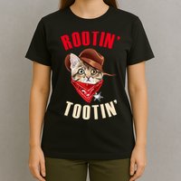 Rootin' Tootin' Cowboy Cat Meme T-Shirt