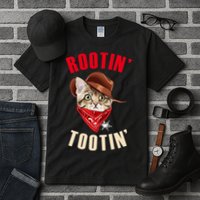 Rootin' Tootin' Cowboy Cat Meme Tall T-Shirt