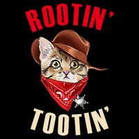 Rootin' Tootin' Cowboy Cat Meme Impact Tech Backpack