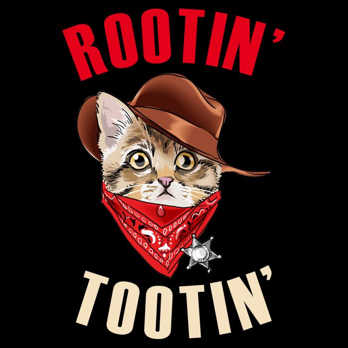Rootin' Tootin' Cowboy Cat Meme Impact Tech Backpack