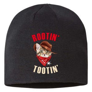 Rootin' Tootin' Cowboy Cat Meme Sustainable Beanie