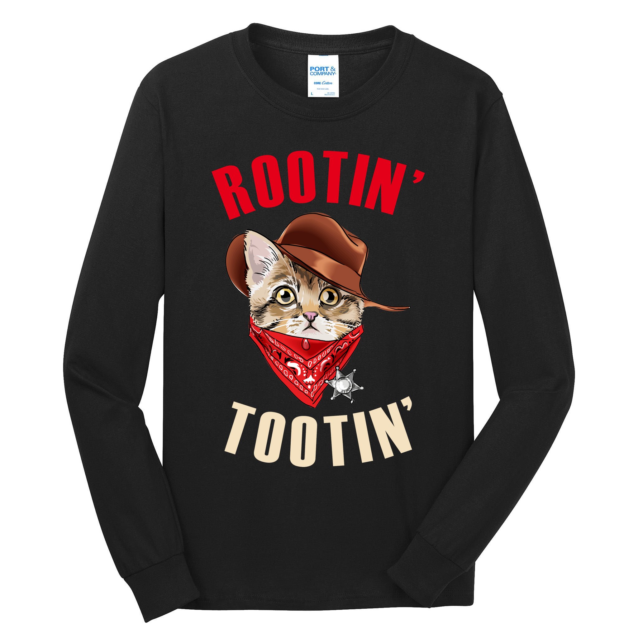Rootin' Tootin' Cowboy Cat Meme Tall Long Sleeve T-Shirt