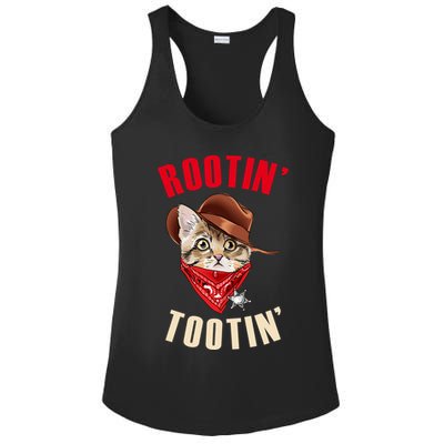 Rootin' Tootin' Cowboy Cat Meme Ladies PosiCharge Competitor Racerback Tank