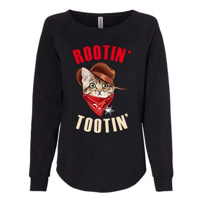 Rootin' Tootin' Cowboy Cat Meme Womens California Wash Sweatshirt