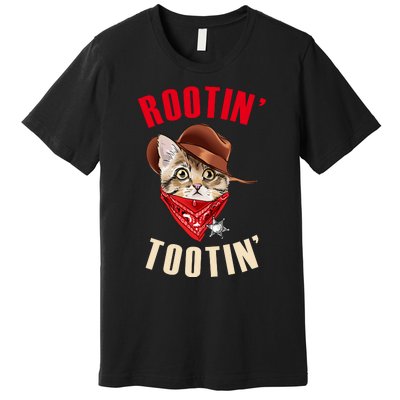 Rootin' Tootin' Cowboy Cat Meme Premium T-Shirt