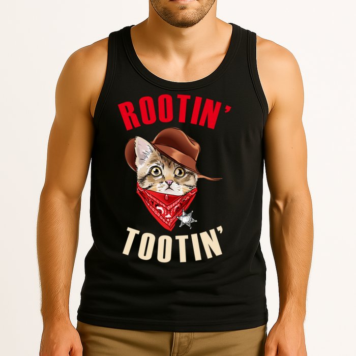 Rootin' Tootin' Cowboy Cat Meme Tank Top