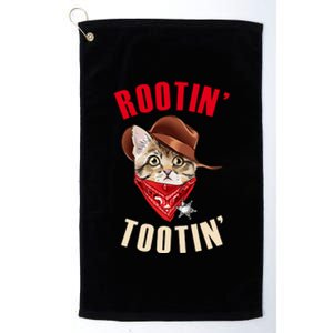 Rootin' Tootin' Cowboy Cat Meme Platinum Collection Golf Towel