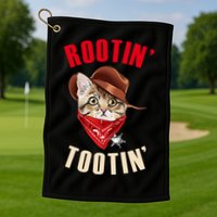 Rootin' Tootin' Cowboy Cat Meme Golf Towel