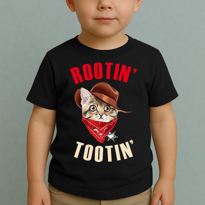 Rootin' Tootin' Cowboy Cat Meme Toddler T-Shirt