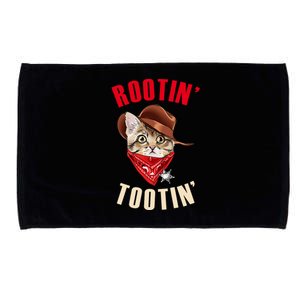 Rootin' Tootin' Cowboy Cat Meme Microfiber Hand Towel