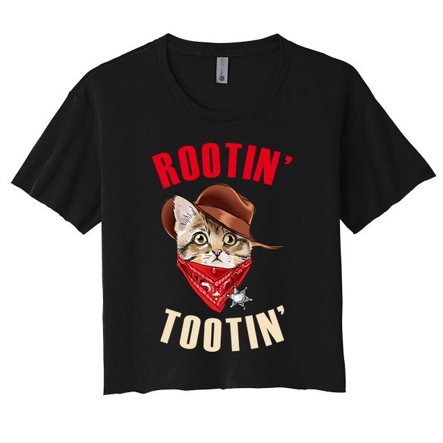 Rootin' Tootin' Cowboy Cat Meme Crop Top