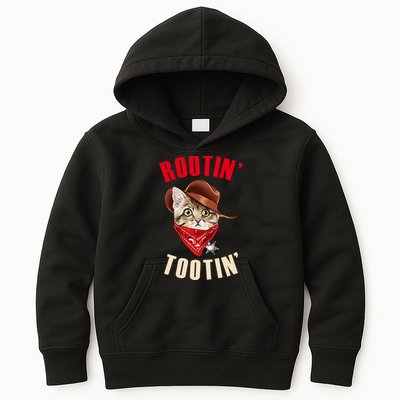 Rootin' Tootin' Cowboy Cat Meme Kids Hoodie