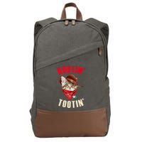 Rootin' Tootin' Cowboy Cat Meme Cotton Canvas Backpack