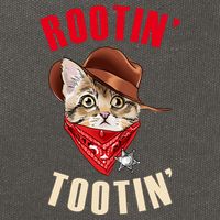 Rootin' Tootin' Cowboy Cat Meme Cotton Canvas Backpack