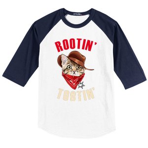 Rootin' Tootin' Cowboy Cat Meme Baseball Sleeve Shirt