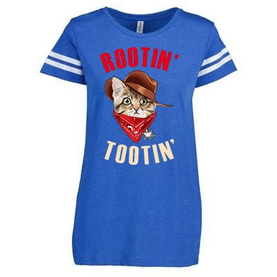 Rootin' Tootin' Cowboy Cat Meme Enza Ladies Jersey Football T-Shirt