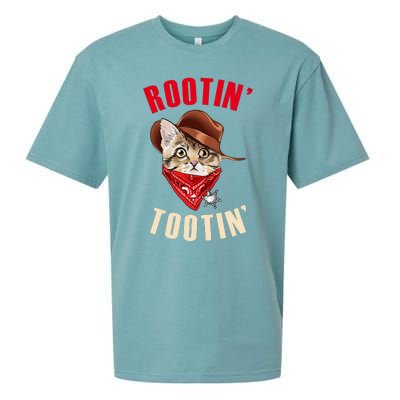 Rootin' Tootin' Cowboy Cat Meme Sueded Cloud Jersey T-Shirt