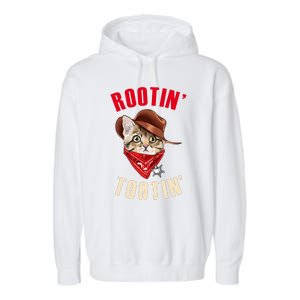 Rootin' Tootin' Cowboy Cat Meme Garment-Dyed Fleece Hoodie