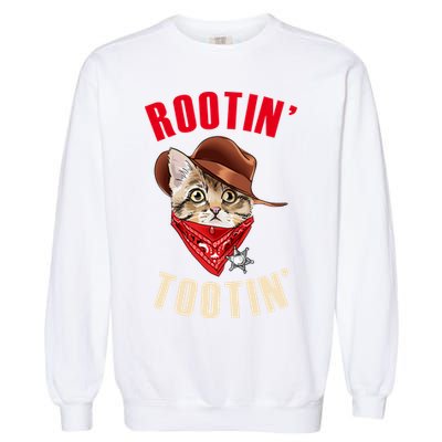 Rootin' Tootin' Cowboy Cat Meme Garment-Dyed Sweatshirt