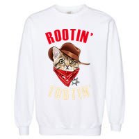 Rootin' Tootin' Cowboy Cat Meme Garment-Dyed Sweatshirt