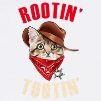 Rootin' Tootin' Cowboy Cat Meme Garment-Dyed Sweatshirt