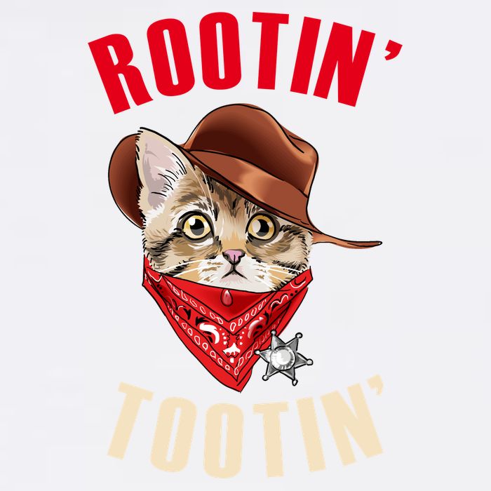 Rootin' Tootin' Cowboy Cat Meme Garment-Dyed Sweatshirt