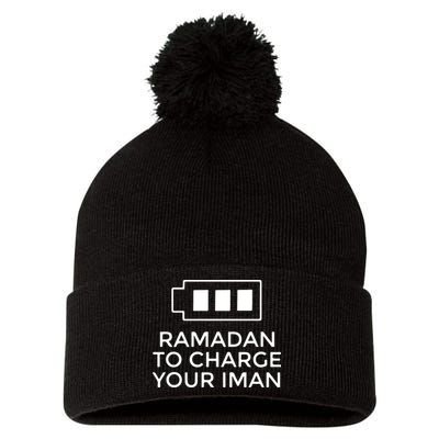 Ramadan To Charge Your Iman Gift For Ramadan Mubarak Pom Pom 12in Knit Beanie