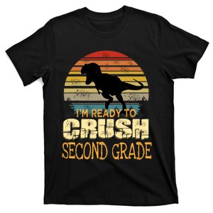 Ready To Crush Second 2nd Grade Dinosaur Back To School Boy T-Shirt