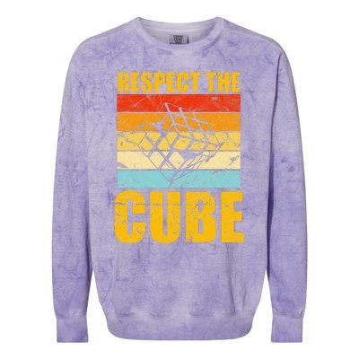 Respect The Cube Puzzle Speed Cubing Colorblast Crewneck Sweatshirt