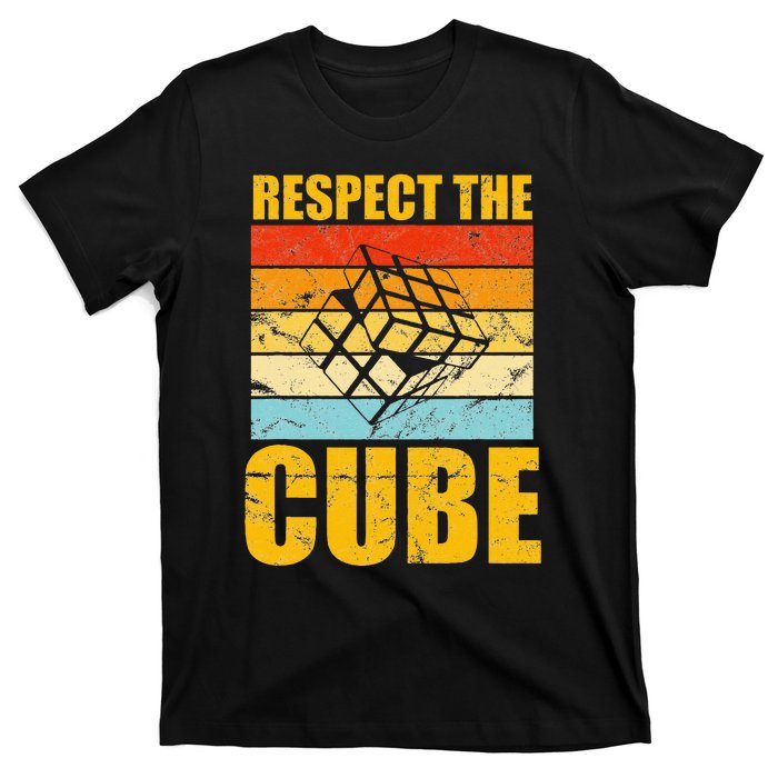 Respect The Cube Puzzle Speed Cubing T-Shirt