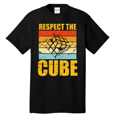 Respect The Cube Puzzle Speed Cubing Tall T-Shirt