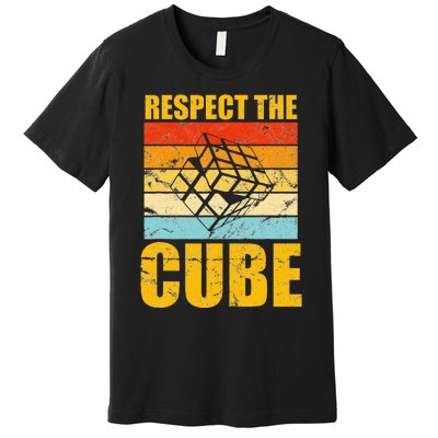 Respect The Cube Puzzle Speed Cubing Premium T-Shirt