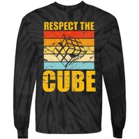 Respect The Cube Puzzle Speed Cubing Tie-Dye Long Sleeve Shirt