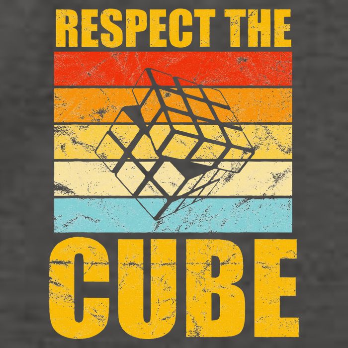 Respect The Cube Puzzle Speed Cubing Vector Backpack
