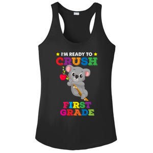 Ready To Crush 1St Grade Koala Bear Funny Back To School Gift Ladies PosiCharge Competitor Racerback Tank