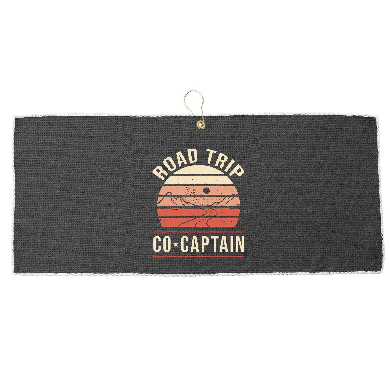 Road Trip Co Captain Road Trip Large Microfiber Waffle Golf Towel