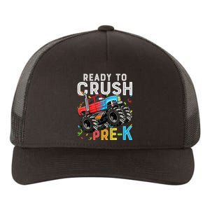 Ready To Crush Prek First Day Of Preschool Monster Truck Yupoong Adult 5-Panel Trucker Hat