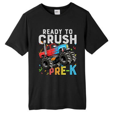 Ready To Crush Prek First Day Of Preschool Monster Truck Tall Fusion ChromaSoft Performance T-Shirt