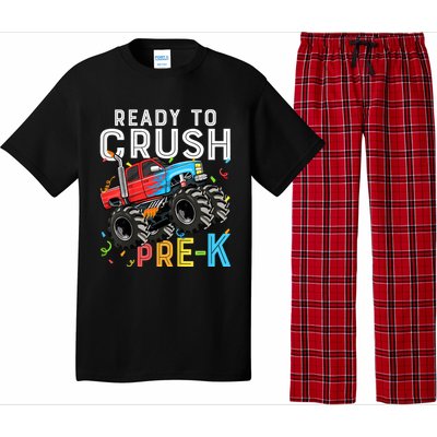 Ready To Crush Prek First Day Of Preschool Monster Truck Pajama Set