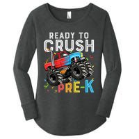 Ready To Crush Prek First Day Of Preschool Monster Truck Women's Perfect Tri Tunic Long Sleeve Shirt