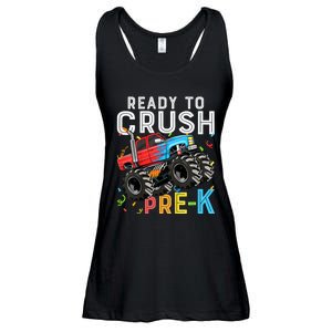 Ready To Crush Prek First Day Of Preschool Monster Truck Ladies Essential Flowy Tank